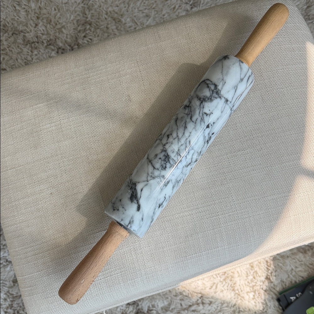 Marble Rolling Pin with Wooden Handles 18 inches